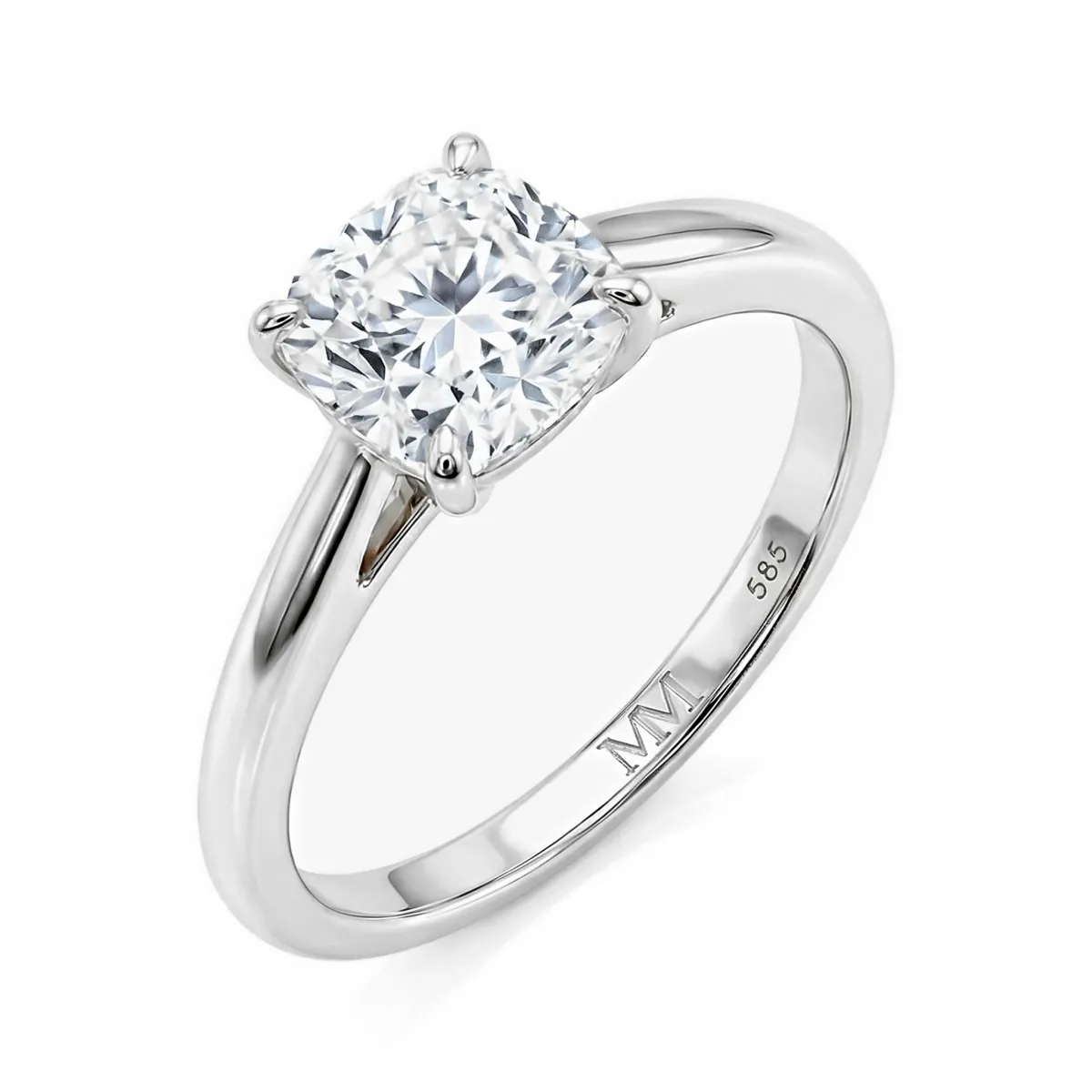 Elara - Cushion Solitaire Moissanite Ring | My Moissanite