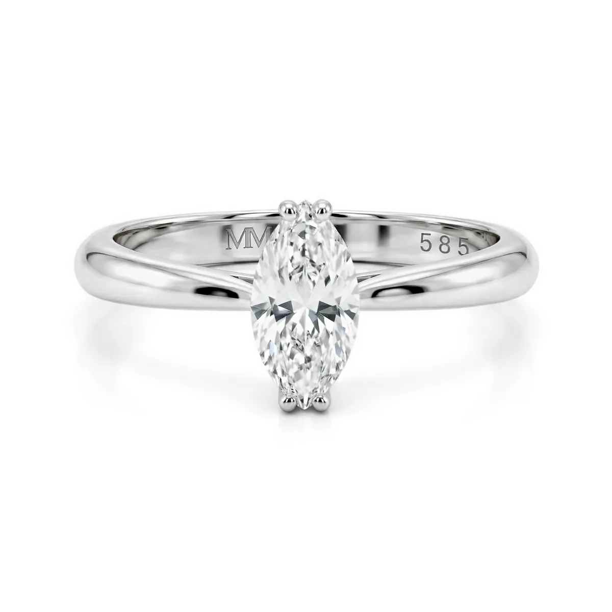 Liana - Marquise Solitaire Moissanite Ring