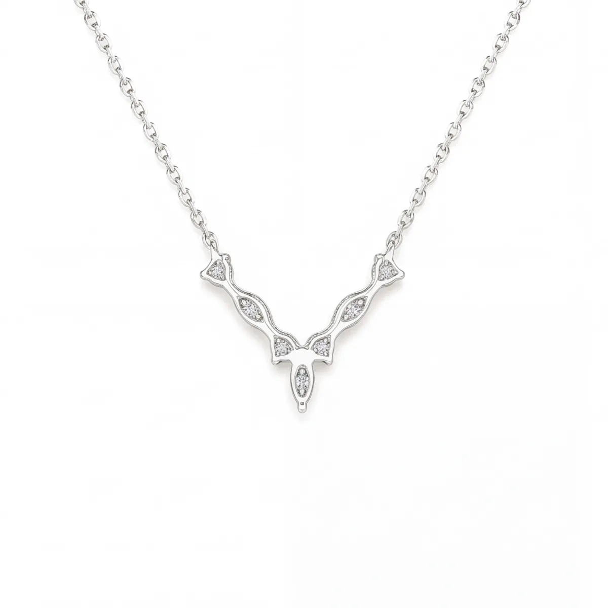 Adelina - Elegant Moissanite Necklace with Marquise Accents