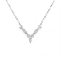 Adelina - Elegant Moissanite Necklace with Marquise Accents