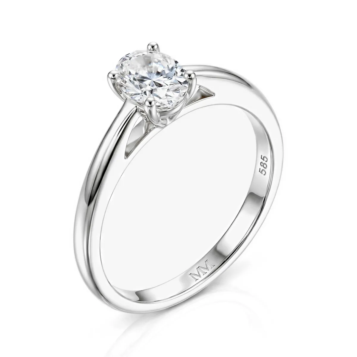 Eloise - Oval Solitaire Moissanite Ring