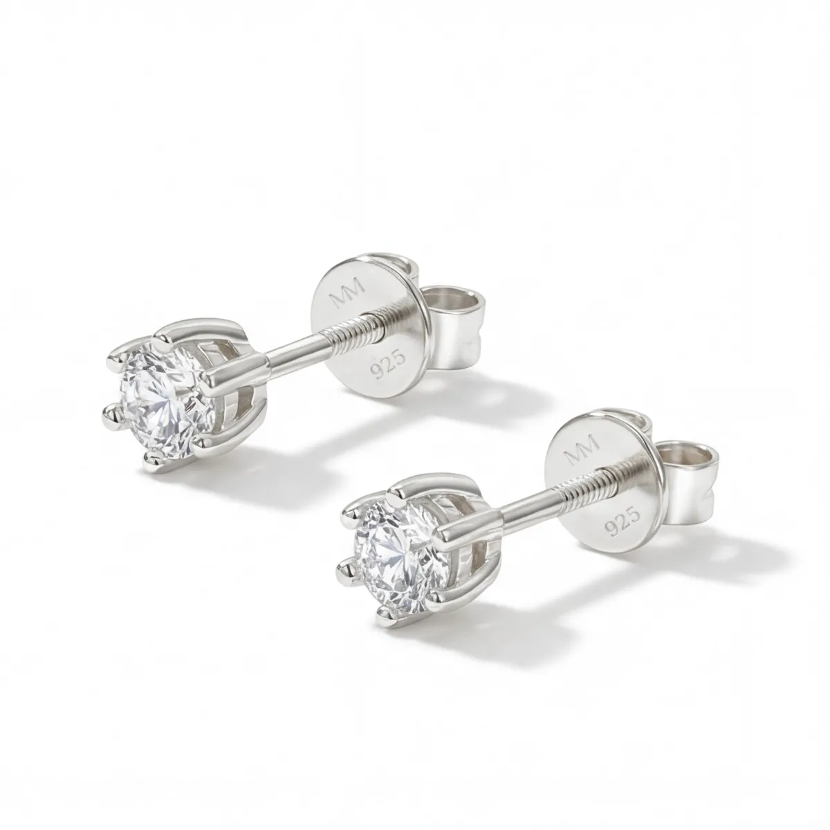 Zephyra - Elegant Screwback Moissanite Stud Earrings