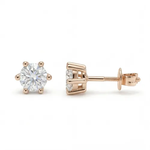 Zephyra - Elegant Screwback Moissanite Stud Earrings