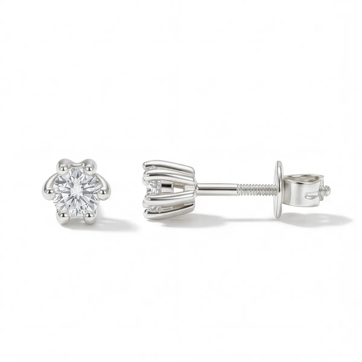 Zephyra - Elegant Screwback Moissanite Stud Earrings