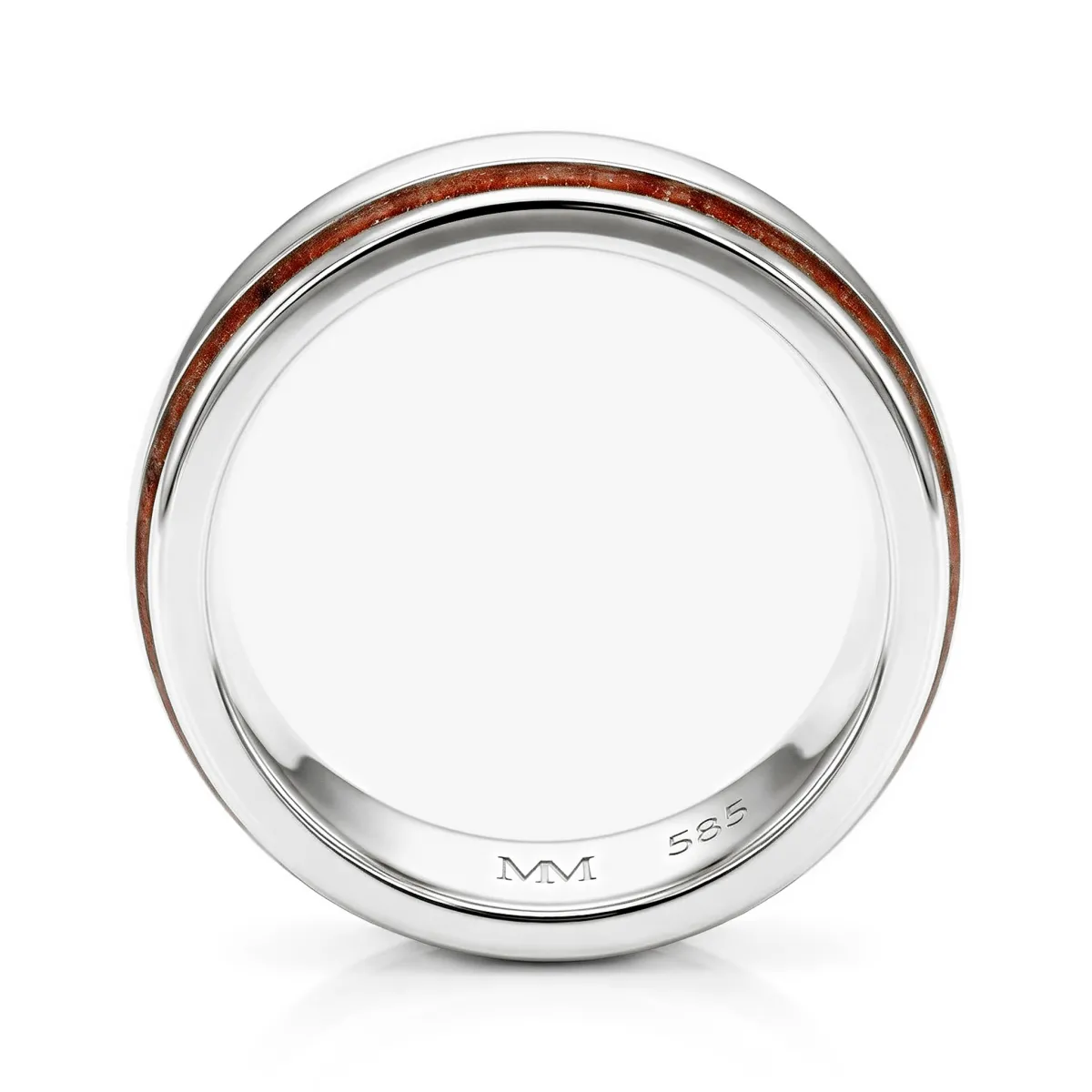 Vireo - Men's Tungsten Ring with Natural Wood Inlay