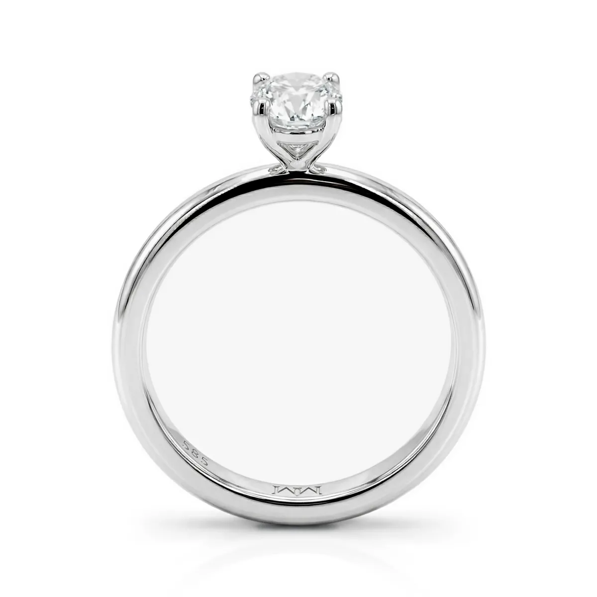 Ovalique - Classic Oval Solitaire Moissanite Engagement Ring