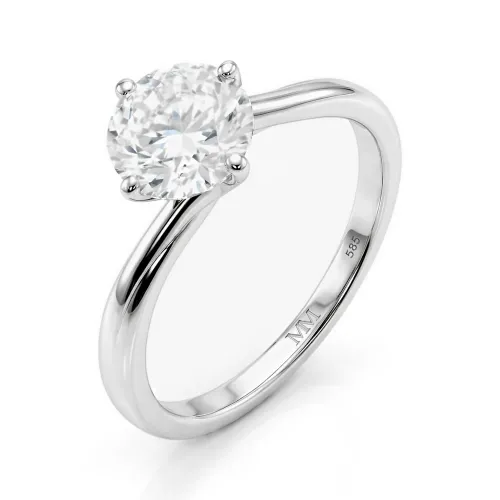 Circline - Classic Round Moissanite Solitaire Engagement Ring
