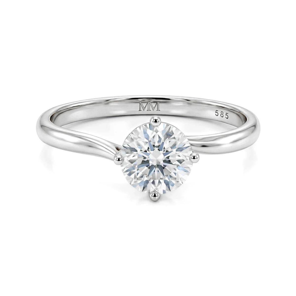 Circline - Classic Round Moissanite Solitaire Engagement Ring