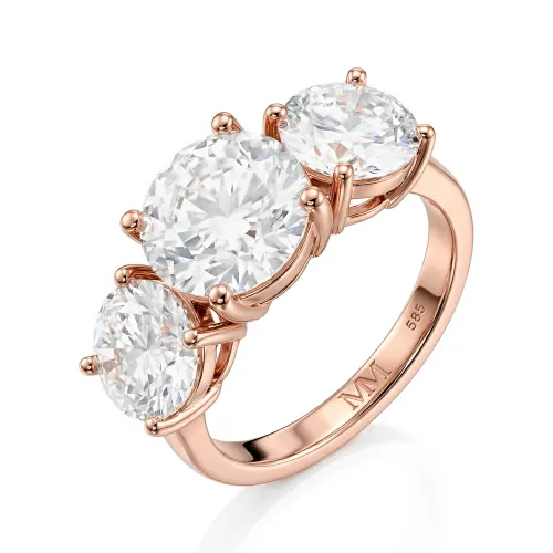 Triadique - Classic Three-Stone Moissanite Engagement Ring