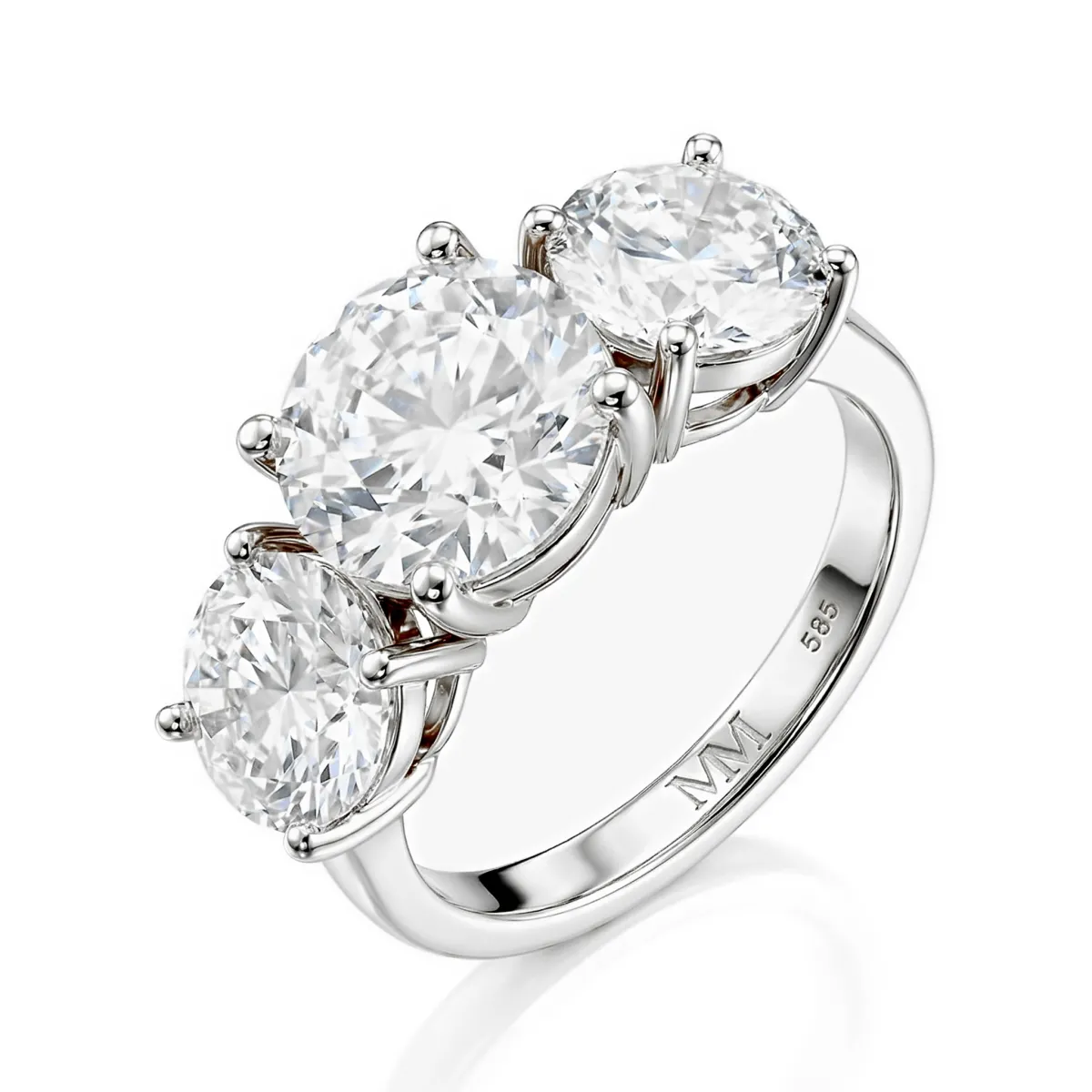 Triadique - Classic Three-Stone Moissanite Engagement Ring