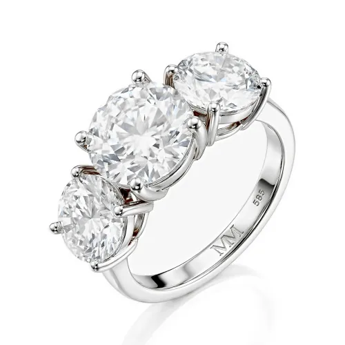 Triadique - Classic Three-Stone Moissanite Engagement Ring