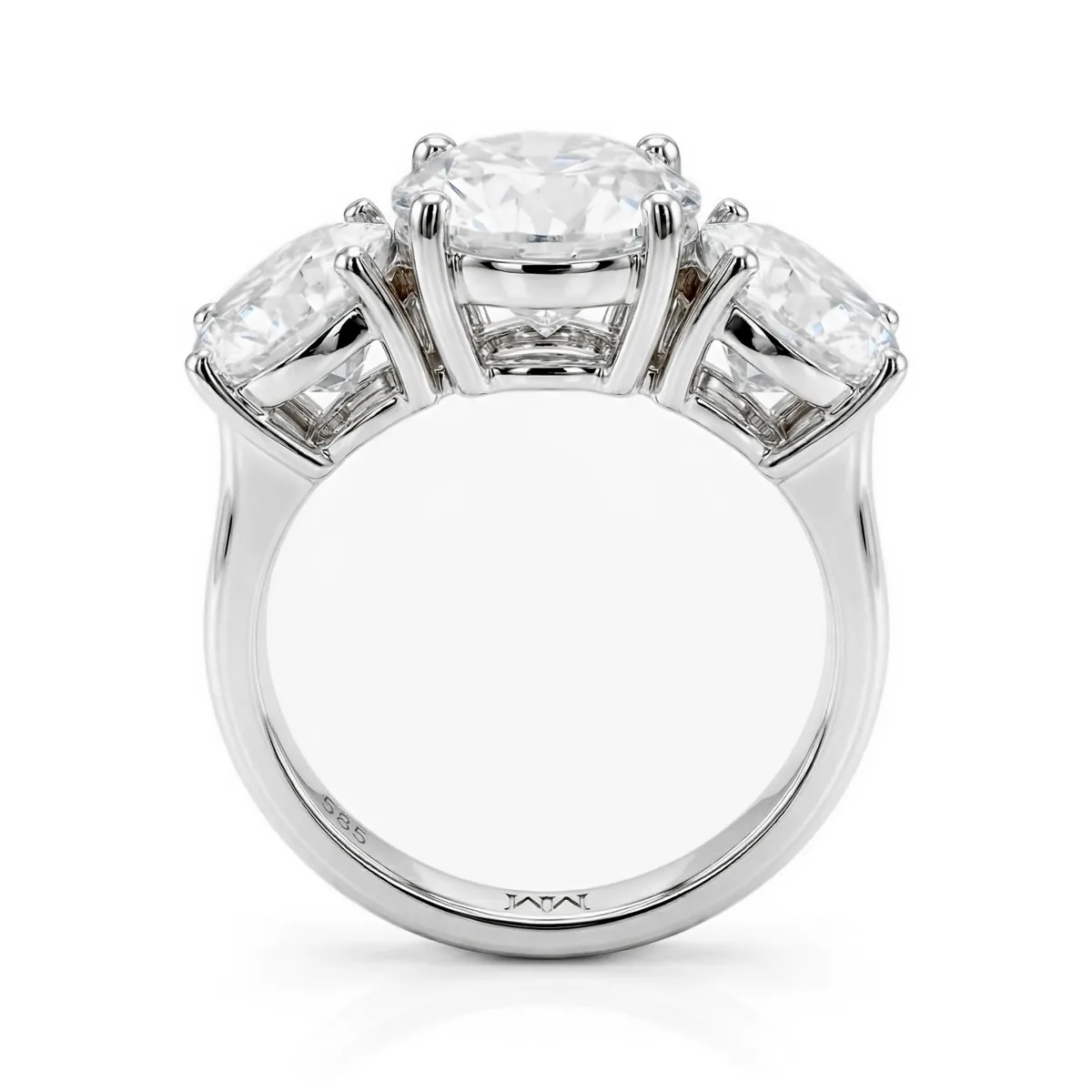 Triadique - Classic Three-Stone Moissanite Engagement Ring