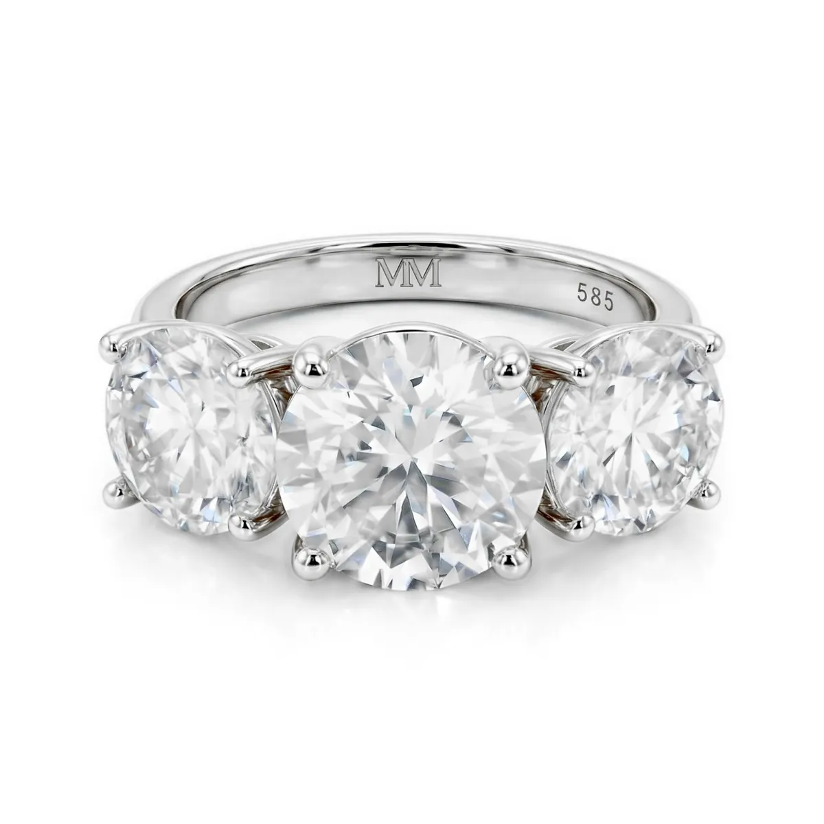 Triadique - Classic Three-Stone Moissanite Engagement Ring