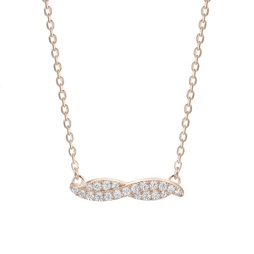 Astrid - Marquise-Inspired Moissanite Necklace with Pave Setting