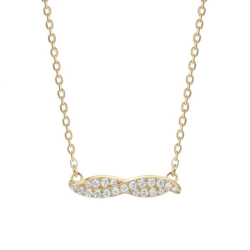 Astrid - Marquise-Inspired Moissanite Necklace with Pave Setting