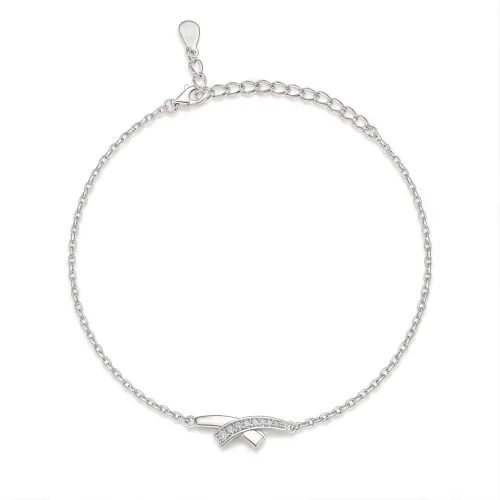 Halcyon - Moissanite Crescent Bracelet with Pavé Setting