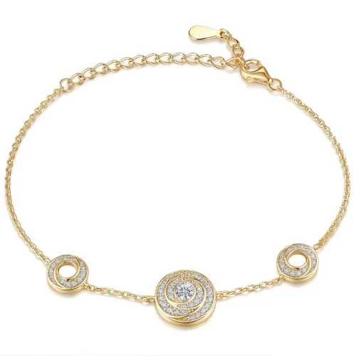Cirquel - Moissanite Bracelet with Double Halo Linked Stations