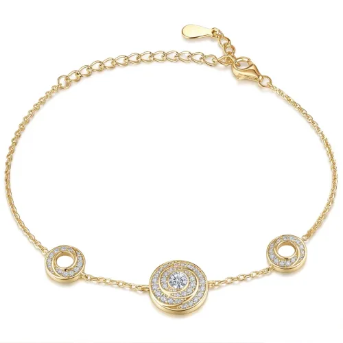 Cirquel - Moissanite Bracelet with Double Halo Linked Stations