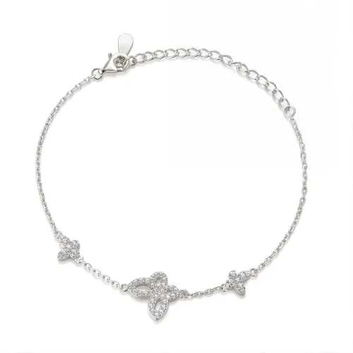 Orchidea - Marquise Moissanite Bracelet with Floral Motifs