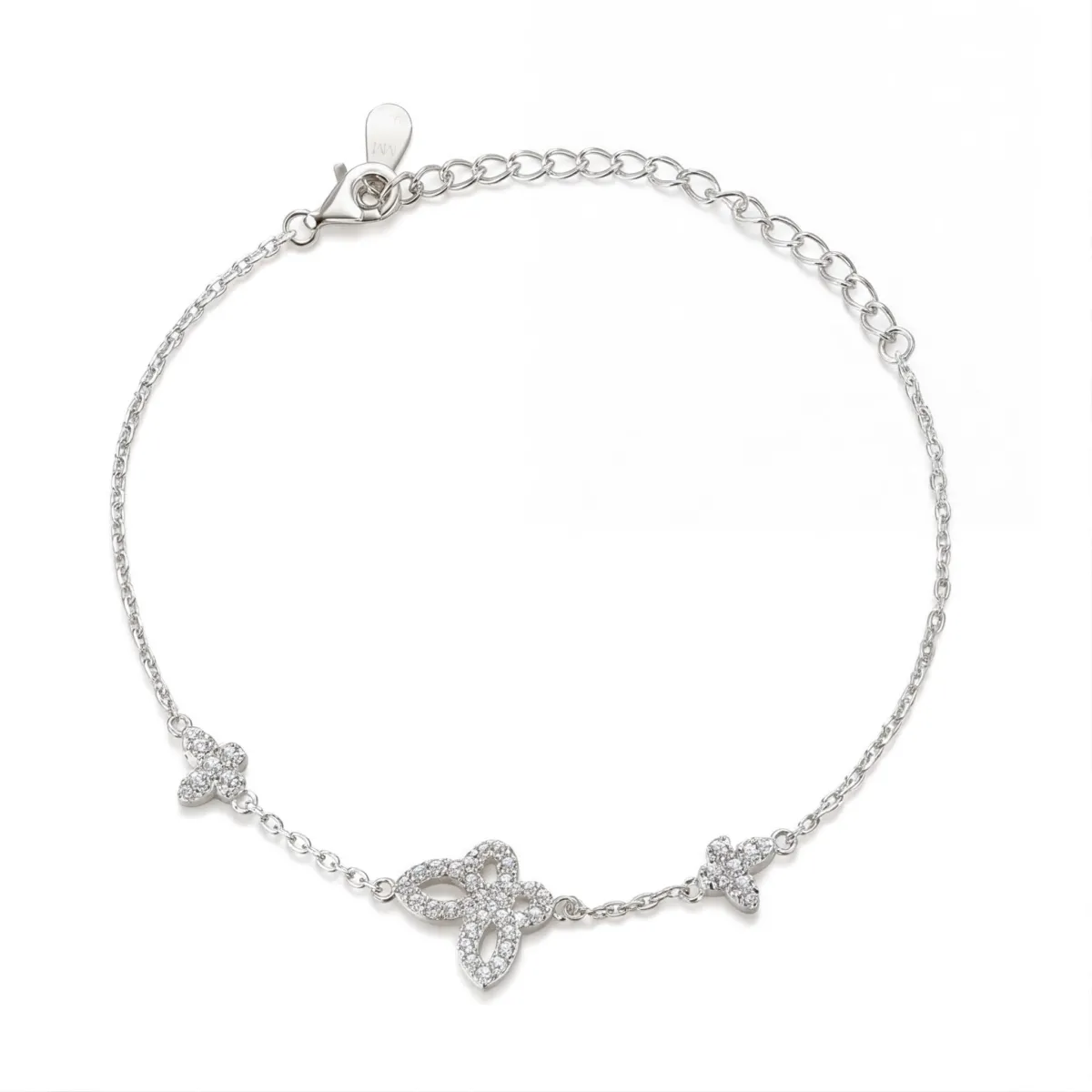 Orchidea - Marquise Moissanite Bracelet with Floral Motifs