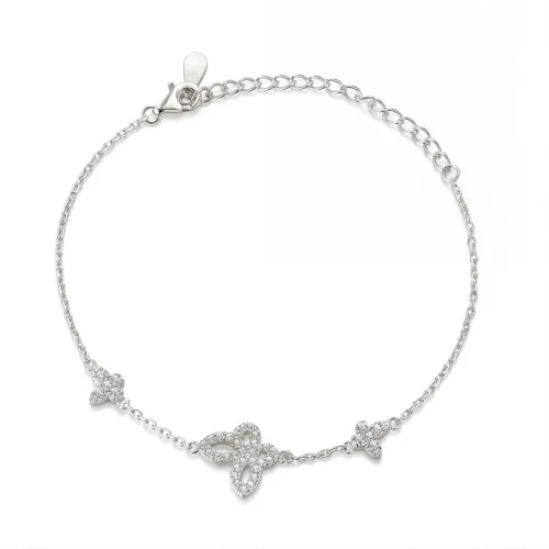 Orchidea - Marquise Moissanite Bracelet with Floral Motifs