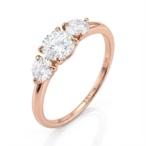 Aventine - Triple Moissanite Ring