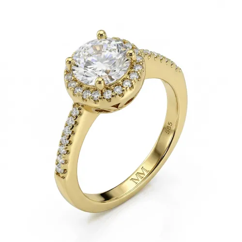 Seraphina - Moissanite Halo Engagement Ring