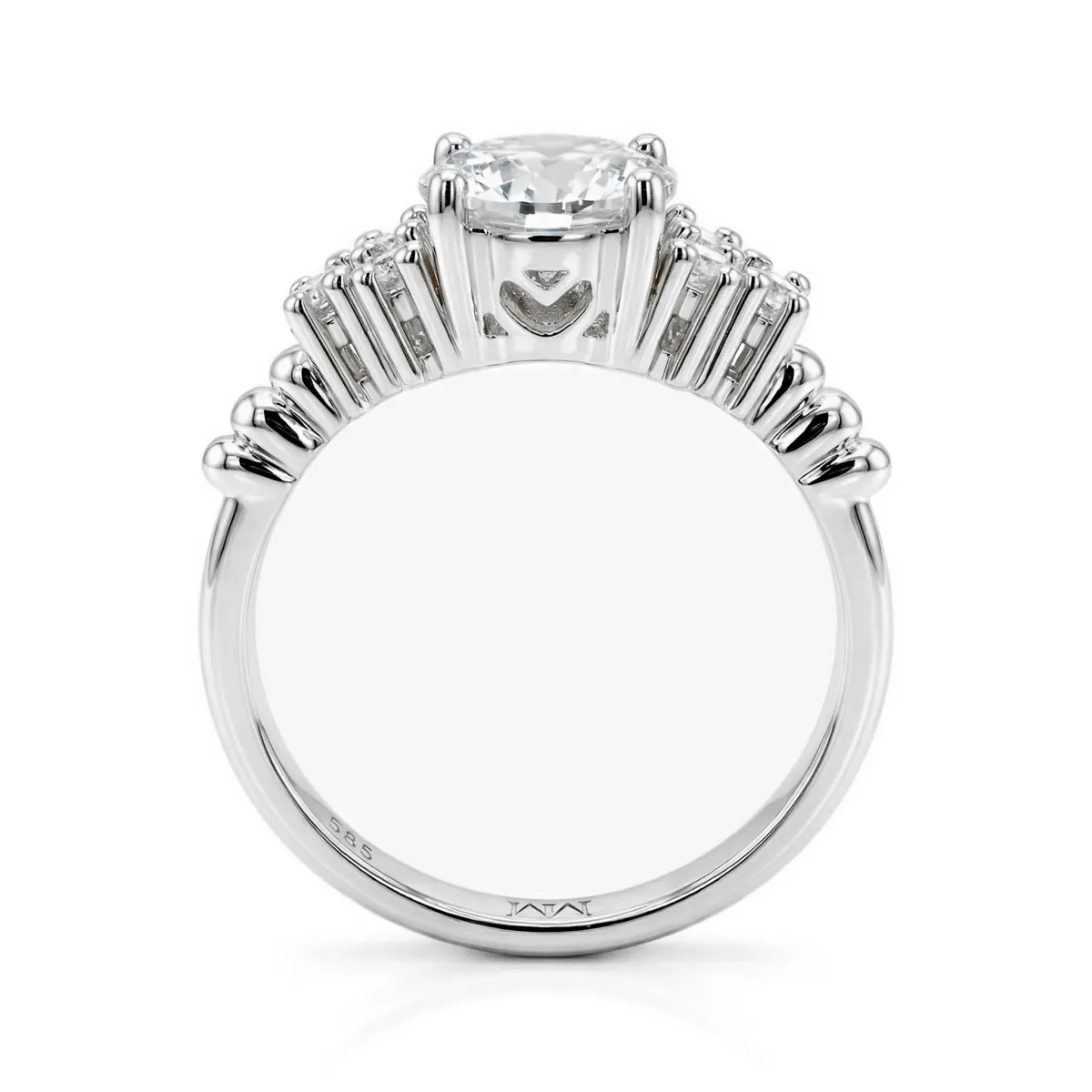 Astral - Moissanite Engagement Ring with Side Stones