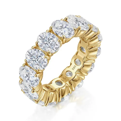 Daphne - Oval Cut Moissanite Full Eternity Ring