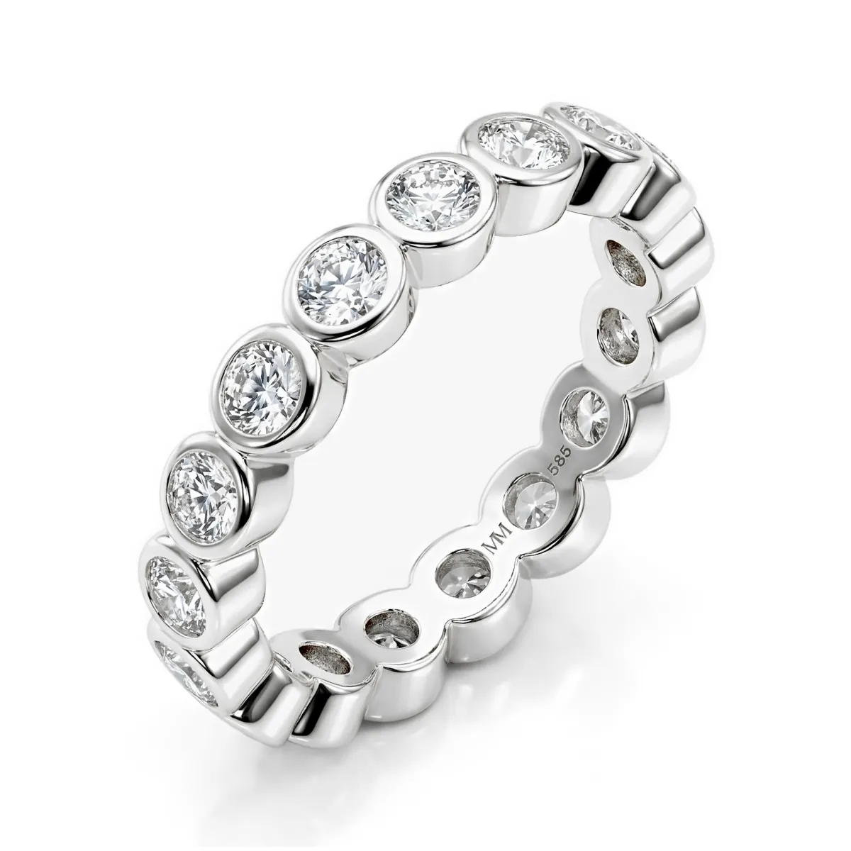 Orbella - Bezel Set Moissanite Eternity Ring