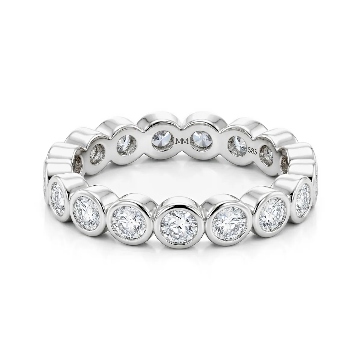 Orbella - Bezel Set Moissanite Eternity Ring