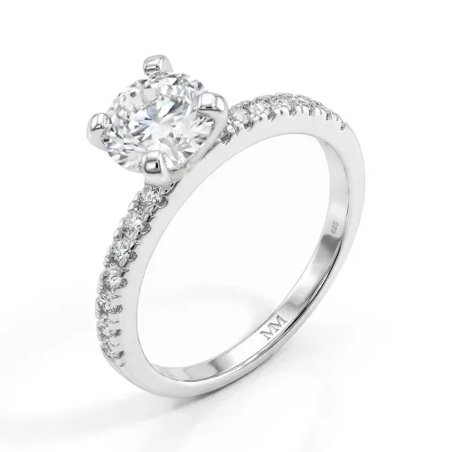 Finesse - Moissanite Engagement Ring with Side Stones