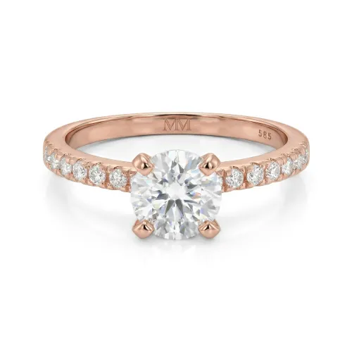 Finesse - Moissanite Engagement Ring with Side Stones