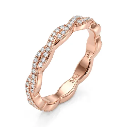 Seraph - Moissanite Eternity Ring with Twisted Pavé Design