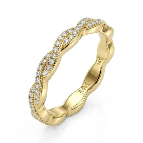Seraph - Moissanite Eternity Ring with Twisted Pavé Design