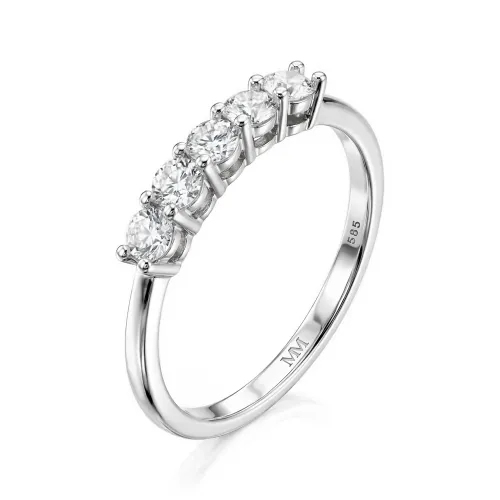 Quintella - 5 Stones Moissanite Anniversary Ring