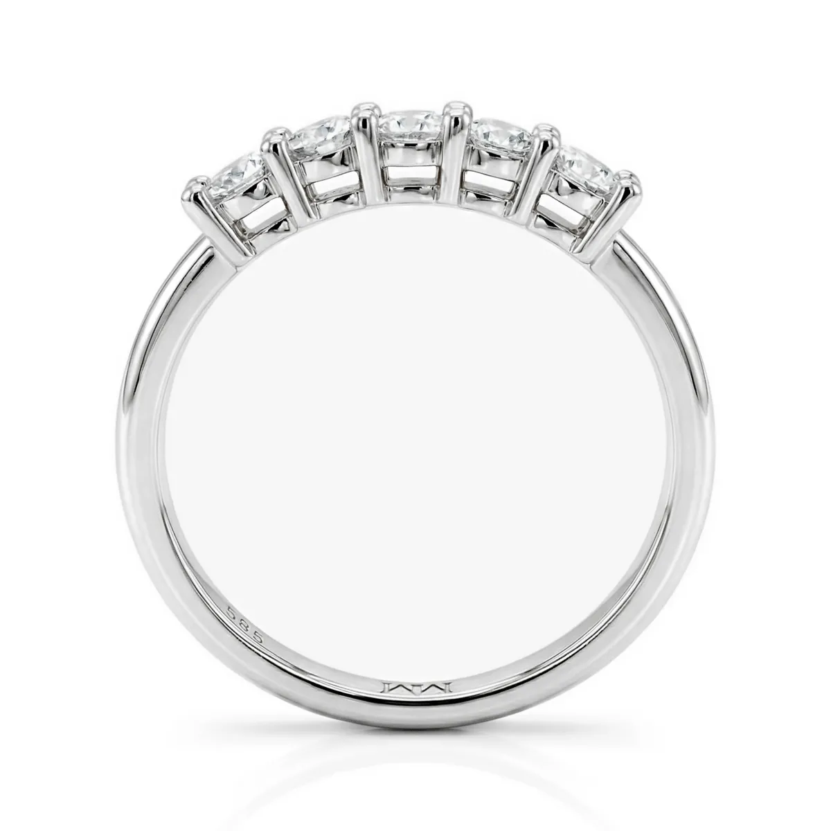 Quintella - 5 Stones Moissanite Anniversary Ring