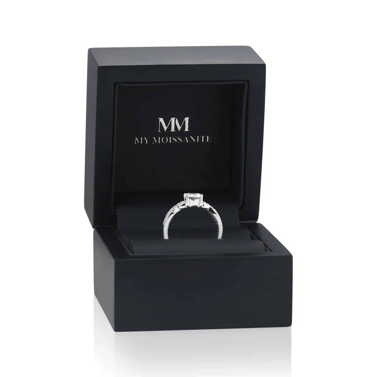 Verity - Moissanite Engagement Ring with Twisted Band