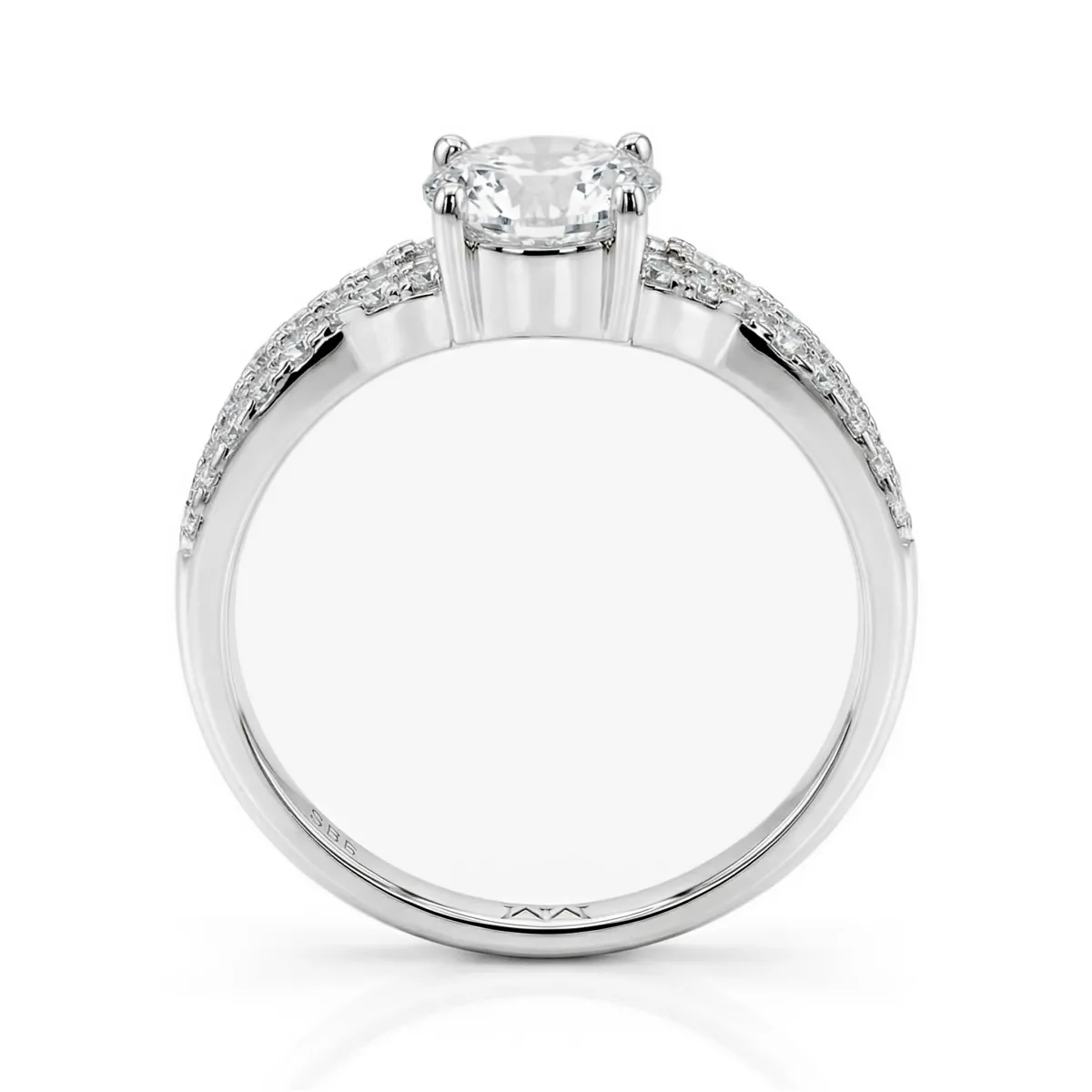 Verity - Moissanite Engagement Ring with Twisted Band