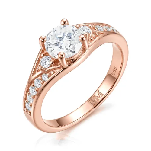 Seraphis - Moissanite Engagement Ring with Side Stones