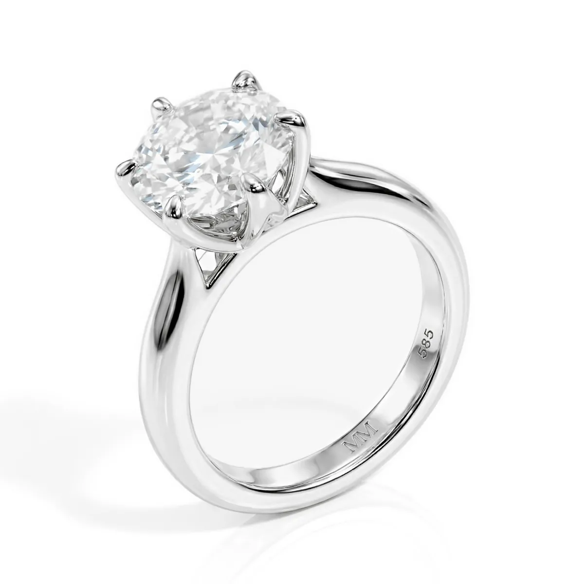 Yulia - Solitaire Moissanite Ring in Tulip Setting