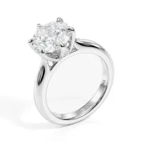 Yulia - Solitaire Moissanite Ring in Tulip Setting
