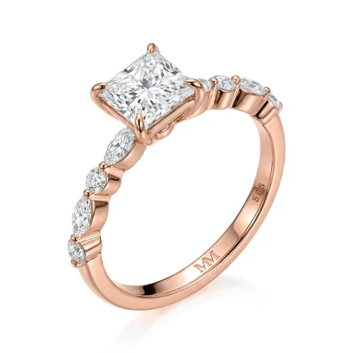 Ava - Princess Cut Moissanite Ring