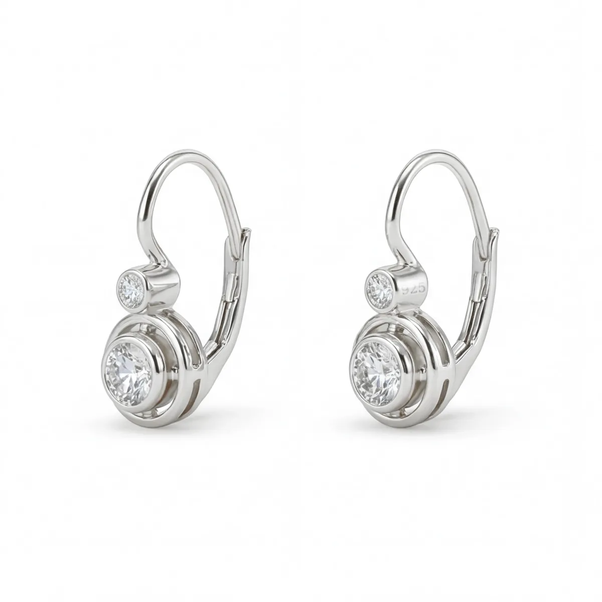 Lunar - Moissanite Latch Back Earrings