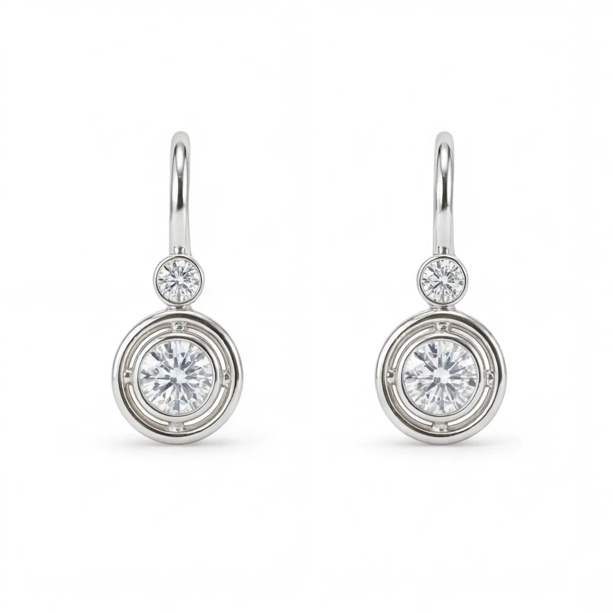 Lunar - Moissanite Latch Back Earrings
