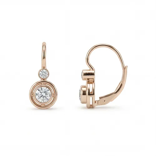 Lunar - Moissanite Latch Back Earrings