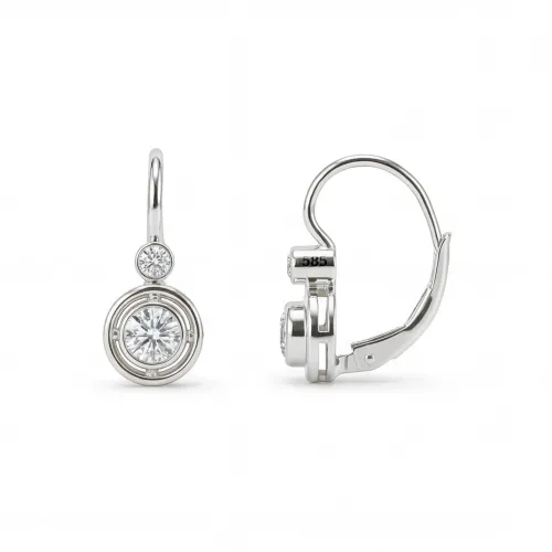 Lunar - Moissanite Latch Back Earrings