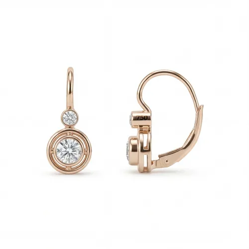 Lunar - Moissanite Latch Back Earrings