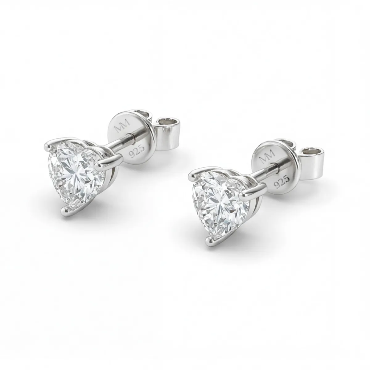 Allure - Moissanite Heart Cut Earrings