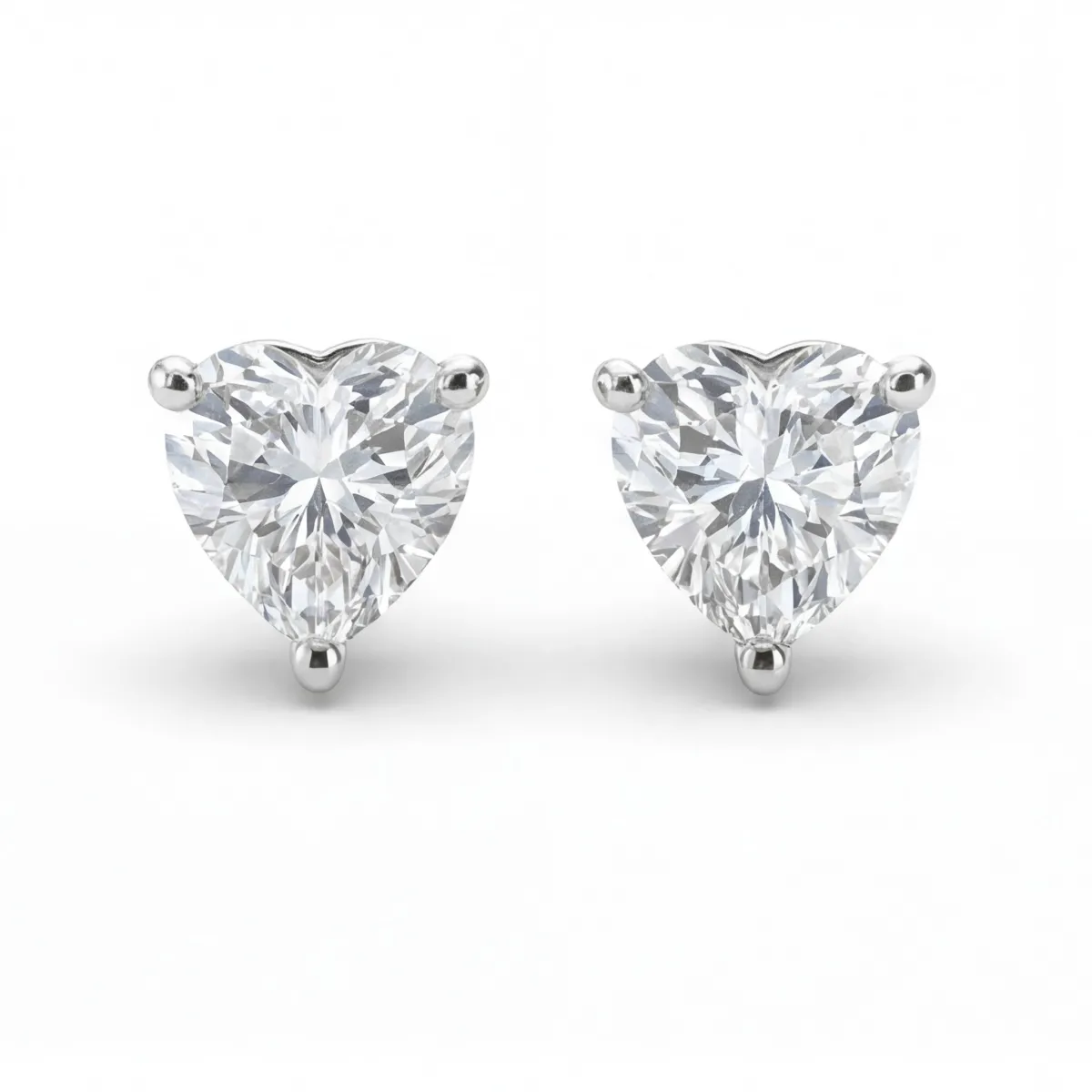 Allure - Moissanite Heart Cut Earrings